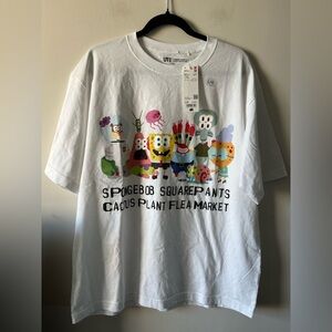 NWT Uniqlo X SpongeBob SquarePants Cactus Plant Flea Market T-Shirt